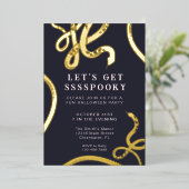 スネークハロウィン不気味フォイル招待状 箔招待状 (立ち正面)