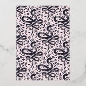 スネークハロウィン不気味フォイル招待状 箔招待状 (裏面)