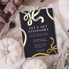 スネークハロウィン不気味フォイル招待状 箔招待状