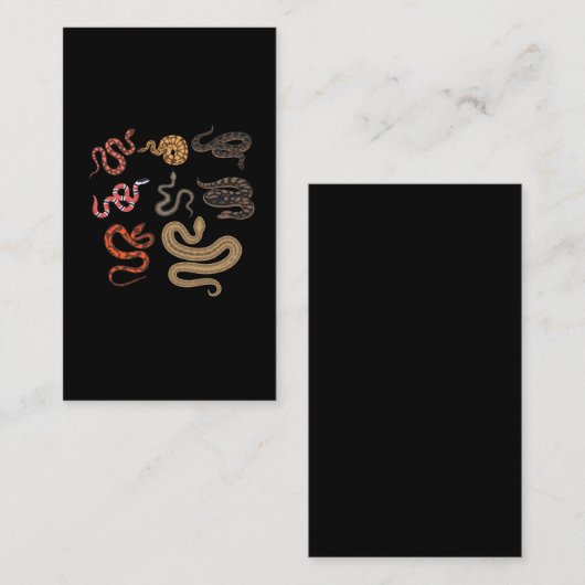 スネークハンター爬虫類収集動物教育 名刺 (正面/裏面)