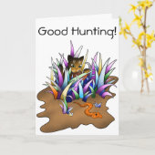 スネークハンター猫 カード (黄色い花)