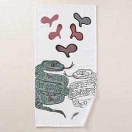 スネークハートプリント バスタオルセット