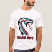 スネークバイトメンズグラフィックTシャツ Tシャツ (正面)