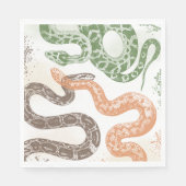 スネークバースデーパーティナプキンス スタンダードランチョンナプキン (正面)