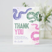 スネークバースデーパーティーサンキューカード サンキューカード (スタンド正面)