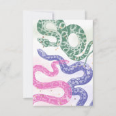 スネークバースデーパーティーサンキューカード サンキューカード (裏面)