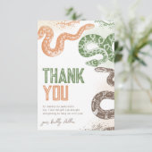スネークバースデーパーティーサンキューカード サンキューカード (スタンド正面)