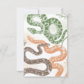 スネークバースデーパーティーサンキューカード サンキューカード (裏面)