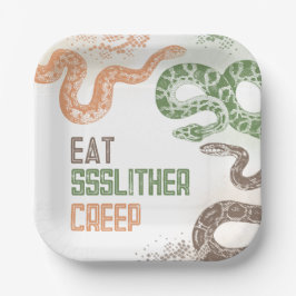 スネークバースデーパーティープレート ペーパープレート