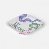 スネークバースデーパーティープレート ペーパープレート (傾斜あり)