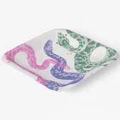 スネークバースデーパーティープレート ペーパープレート (傾斜あり)