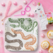 スネークバースデーパーティープレート ペーパープレート (パーティー)