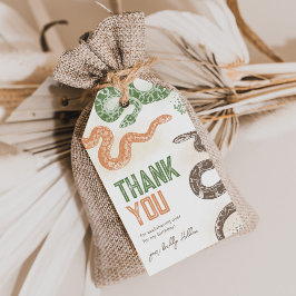 スネークバースデーパーティーメッセージカード ギフトタグ