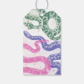 スネークバースデーパーティーメッセージカード ギフトタグ (裏面)