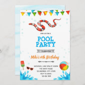 スネークビーチプールパーティー 招待状 (正面/裏面)