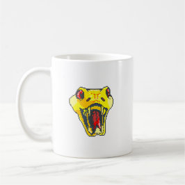 スネークピクセルアート金ゴールド コーヒーマグカップ