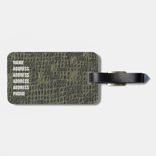 スネークフェイクレザースキン ラゲッジタグ (裏面横)