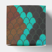 スネークブラウンおよびティール（緑がかった色）プリント フェイバーボックス (上部)