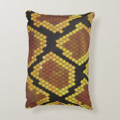 スネークブラウンと金ゴールドシルエット アクセントクッション (裏面(縦))