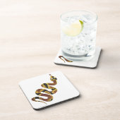 スネークブラウンと金ゴールドシルエット コースター (右側)