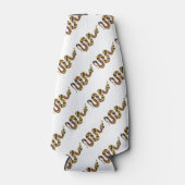 スネークブラウンと金ゴールドシルエット ボトルクーラー (正面)