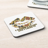 スネークブラウンと金ゴールドプリントにキス コースター (左側)