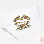 スネークブラウンと金ゴールドプリントにキス スクエアシール (封筒)