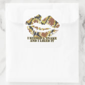 スネークブラウンと金ゴールドプリントにキス スクエアシール (バッグ)