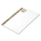 スネークブラウンと金ゴールドプリントにキス ノートパッド (アングル)