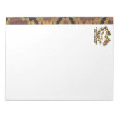 スネークブラウンと金ゴールドプリントにキス ノートパッド (正面)