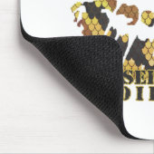 スネークブラウンと金ゴールドプリントにキス マウスパッド (コーナー)