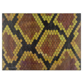 スネークブラウンと金ゴールドプリント カッティングボード (正面)