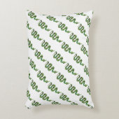 スネークブラックとグリーンのプリントシルエット アクセントクッション (正面(垂直))