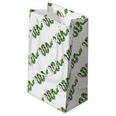 スネークブラックとグリーンのプリントシルエット スモールペーパーバッグ (裏面アングル)