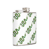 スネークブラックとグリーンのプリントシルエット フラスク (右)