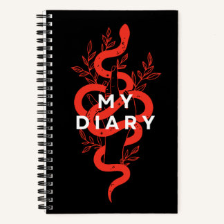 スネークブラックとレッドの機知に富んだ手 ノートブック