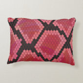 スネークブラックとレッドシルエット アクセントクッション (裏面)