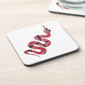 スネークブラックとレッドシルエット コースター (左側)