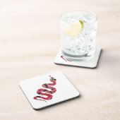 スネークブラックとレッドシルエット コースター (右側)