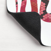 スネークブラックとレッドシルエット マウスパッド (コーナー)