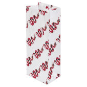 スネークブラックとレッドシルエット ワインギフトバッグ (裏面アングル)