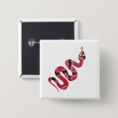 スネークブラックとレッドシルエット 缶バッジ (正面&裏面)