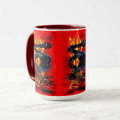 スネークブラックスネーク中国のの新年 マグカップ (正面左)