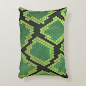 スネークブラック&グリーンプリント アクセントクッション (正面(垂直))
