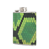 スネークブラック&グリーンプリント フラスク (左)