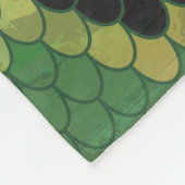 スネークブラック&グリーンプリント フリースブランケット (角)