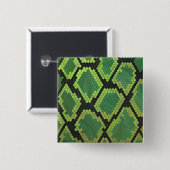スネークブラック&グリーンプリント 缶バッジ (正面&裏面)