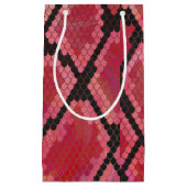 スネークブラック&レッドプリント スモールペーパーバッグ (正面)