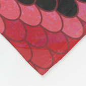 スネークブラック&レッドプリント フリースブランケット (角)