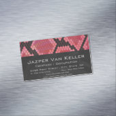 スネークブラック&レッドプリント マグネット名刺 (インサイチュ)